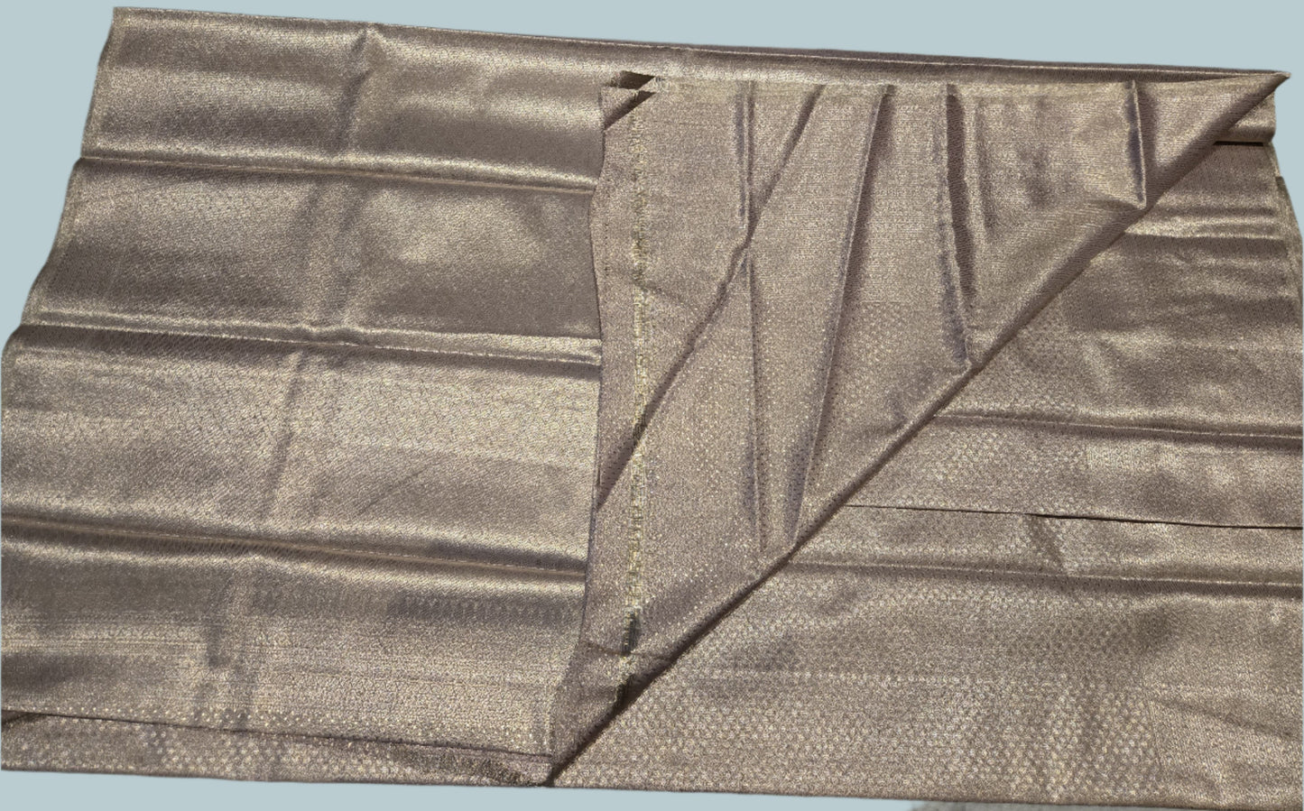 Premium Tissue Brocade Saree in Bridal Grey with Zari Work & Matching Pallu | Soft Silk Saree USA