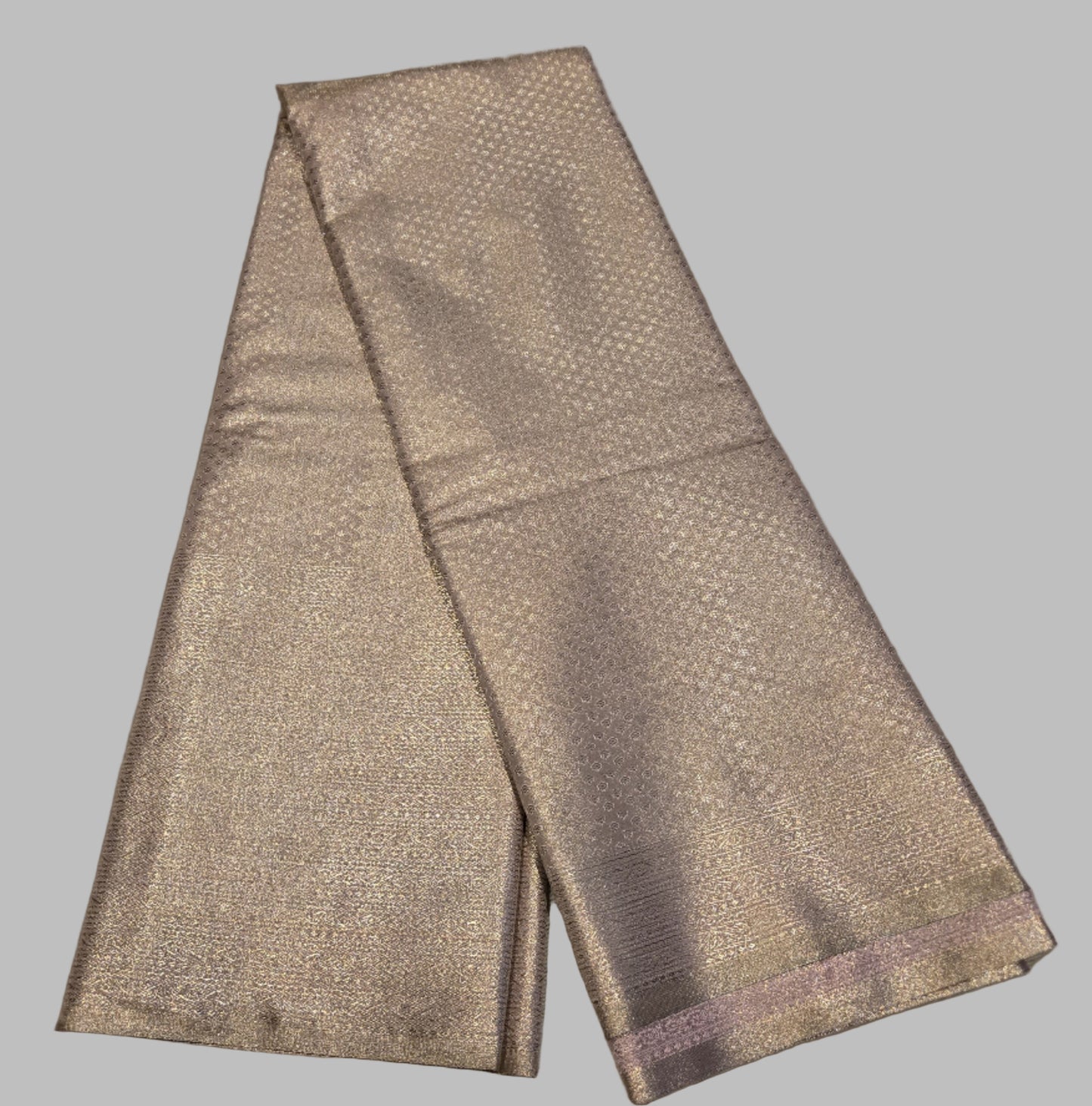 Premium Tissue Brocade Saree in Bridal Grey with Zari Work & Matching Pallu | Soft Silk Saree USA