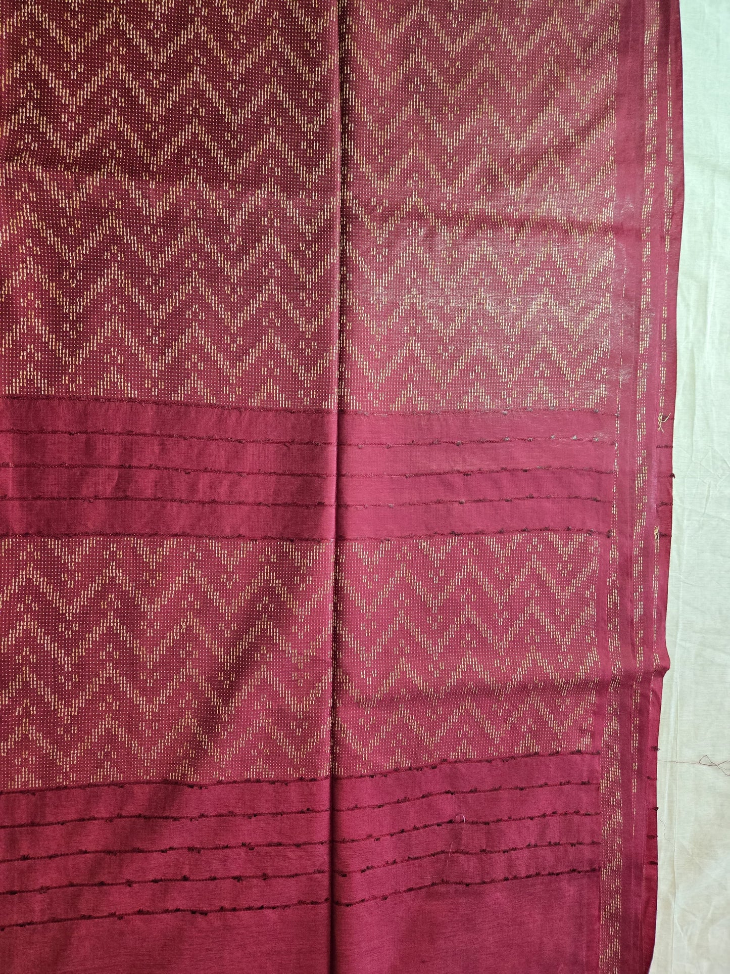 Allover Thread Work Semi Tussar Silk Saree in Maroon | Soft Silk Saree USA |Maroon Silk Saree for Wedding & Festive Wear