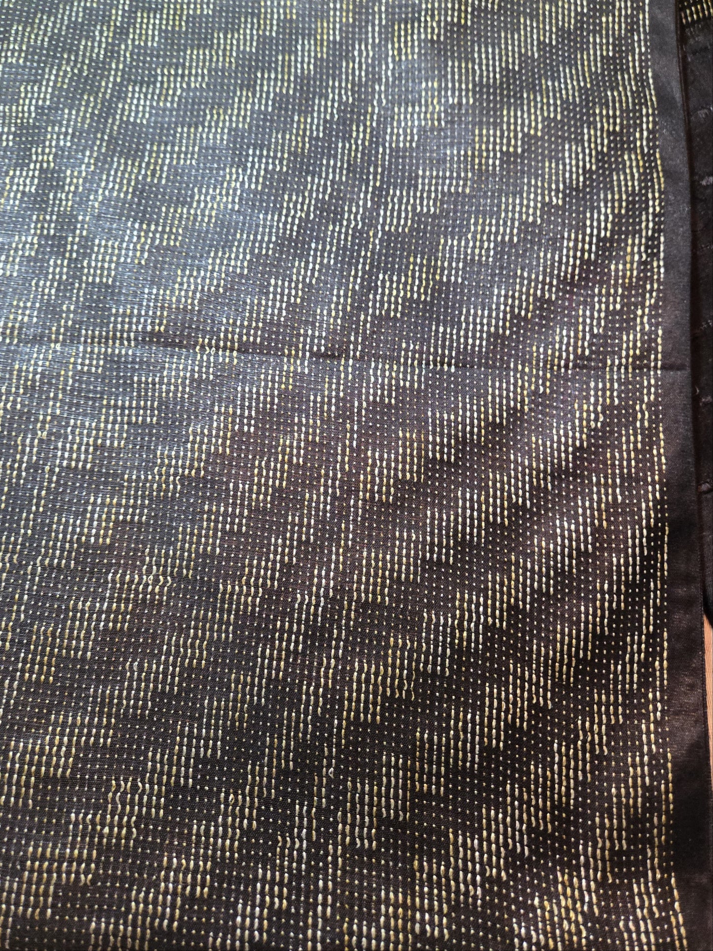 Allover Thread Work Semi Tussar Silk Saree in Black | Soft Silk Saree | Black Silk Saree for Wedding & Festive Wear – USA