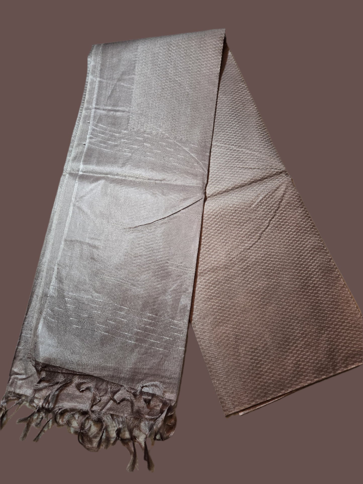 Allover Stitch Tussar Silk Saree USA in Light Lavender |Soft Silk Saree | Pastel Color Silk Saree for Wedding & Festive Wear