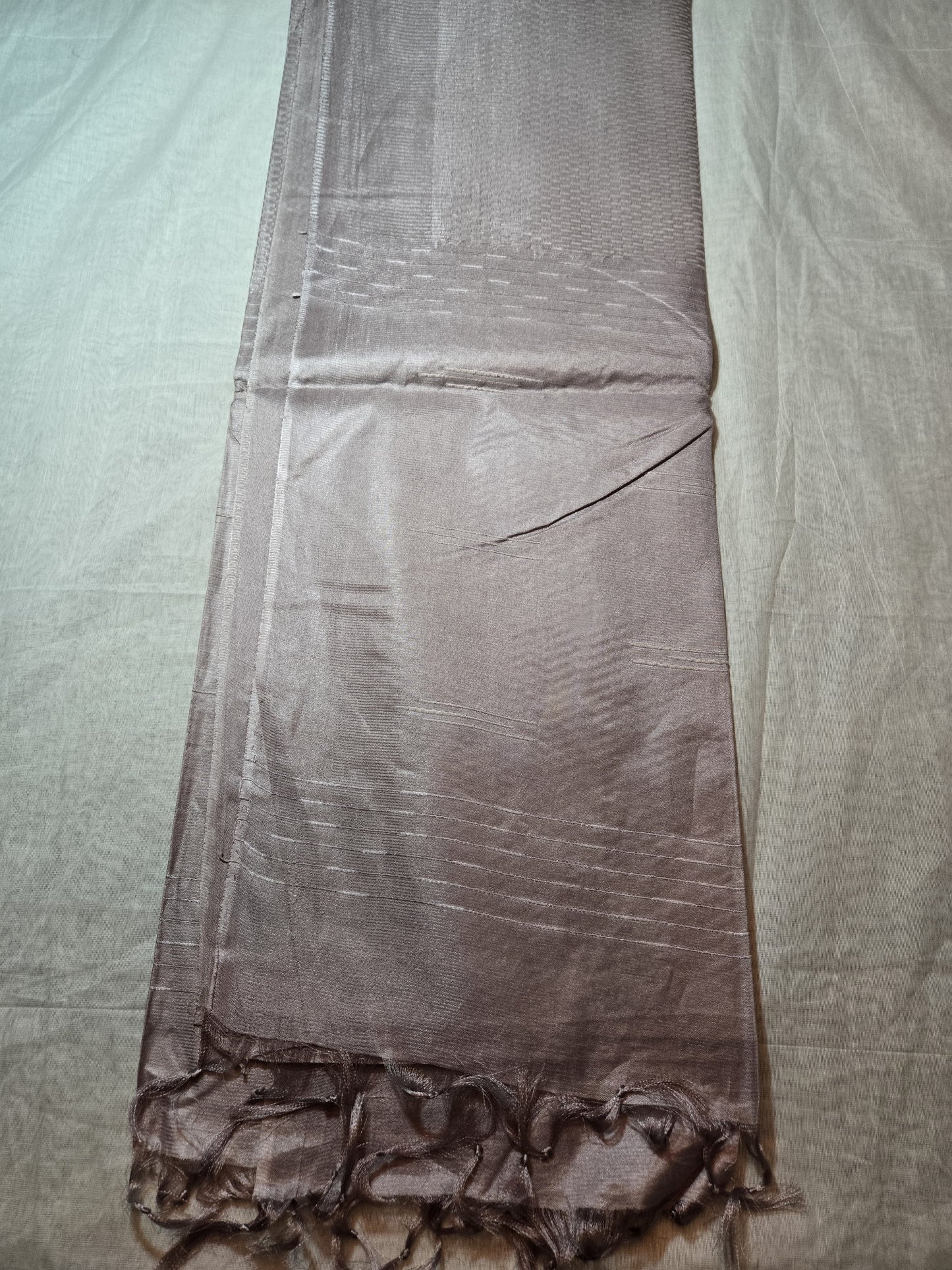 Allover Stitch Tussar Silk Saree USA in Light Lavender |Soft Silk Saree | Pastel Color Silk Saree for Wedding & Festive Wear