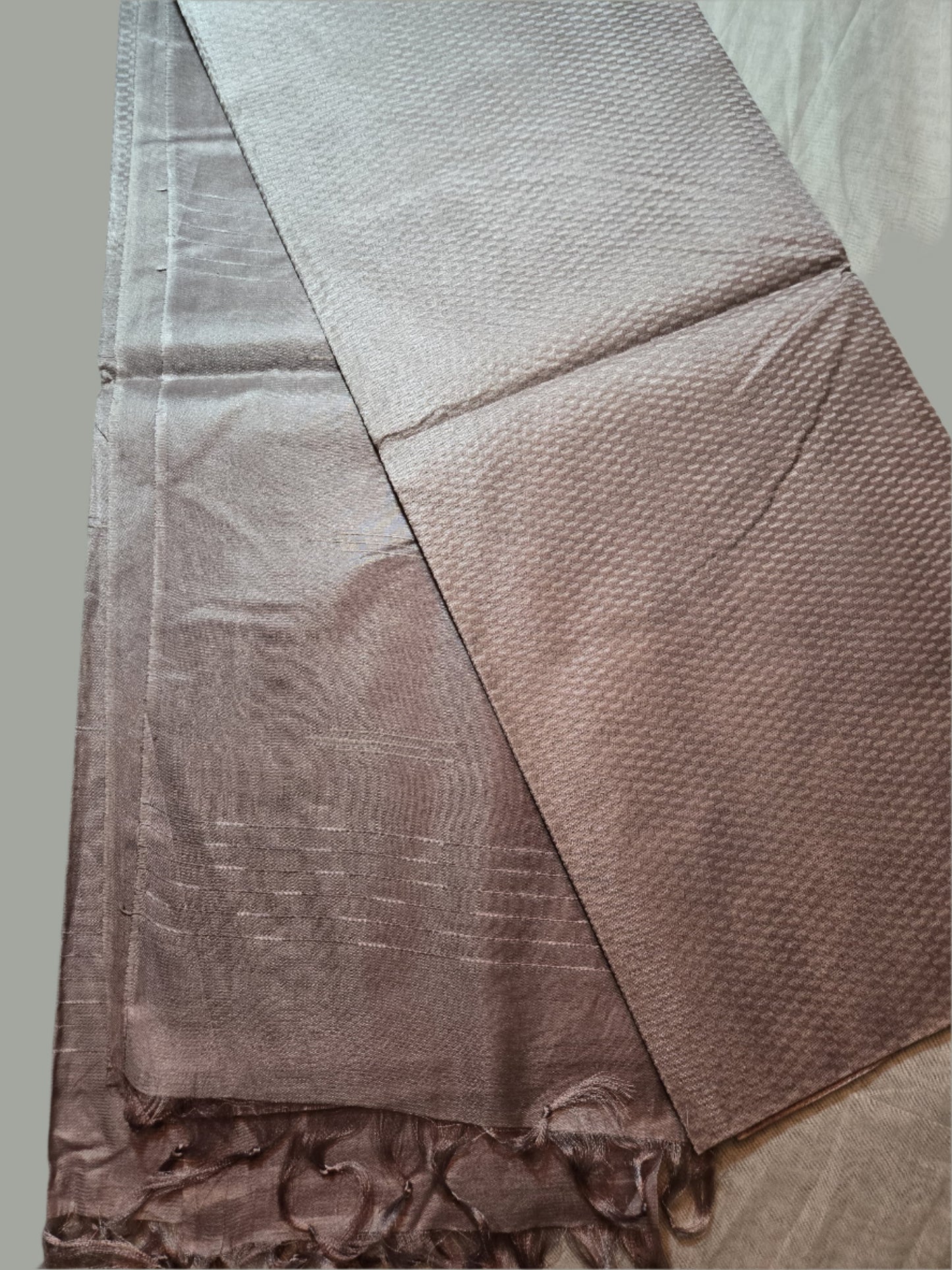 Allover Stitch Tussar Silk Saree USA in Light Lavender |Soft Silk Saree | Pastel Color Silk Saree for Wedding & Festive Wear