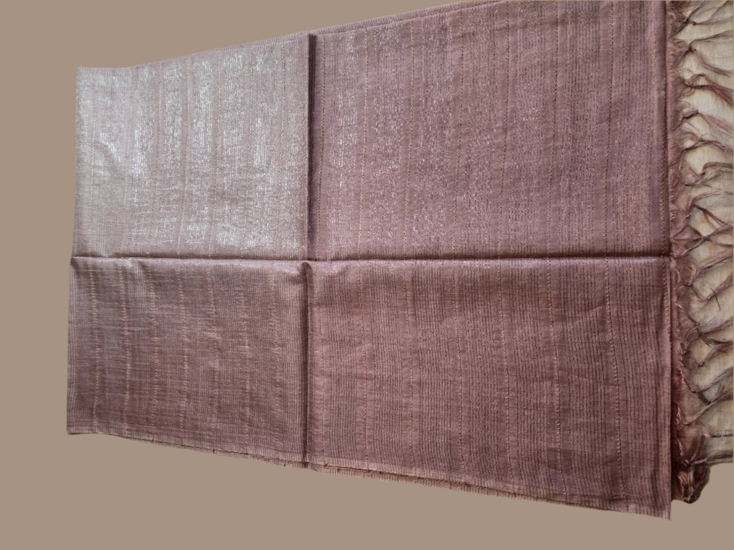 Allover Kanta Stitch Tussar Silk Saree USA in Baby Pink | Handcrafted Soft Silk Saree | Pastel Silk Saree for Wedding & Festive Wear