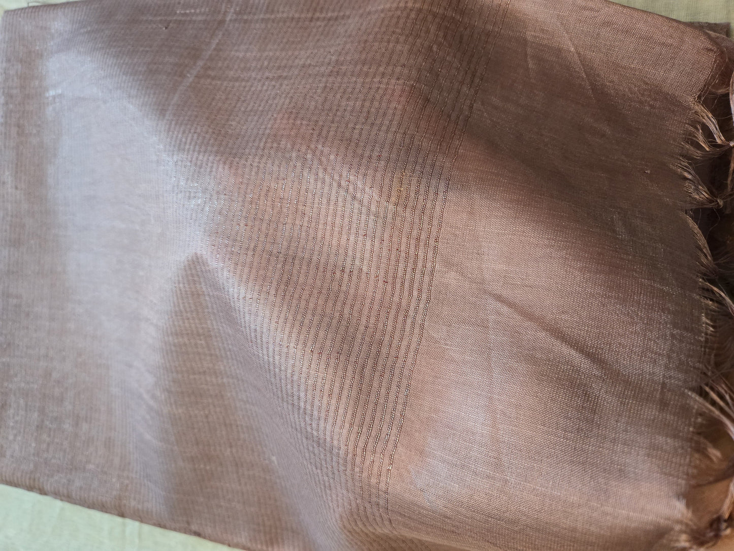 Allover Kanta Stitch Tussar Silk Saree USA in Baby Pink | Handcrafted Soft Silk Saree | Pastel Silk Saree for Wedding & Festive Wear