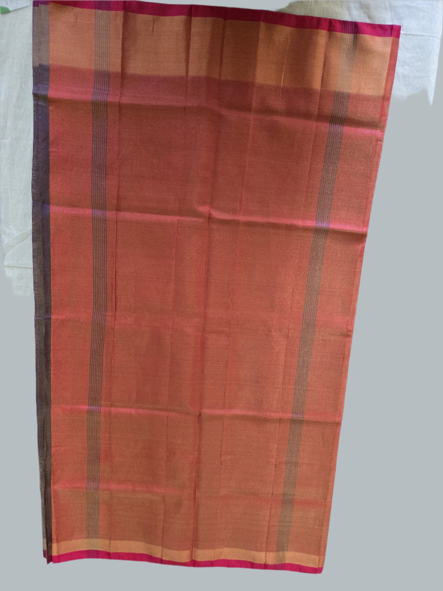 Pure Uppada Pattu Tissue Silk Saree with Contrast Pallu Design Purple & Orange
