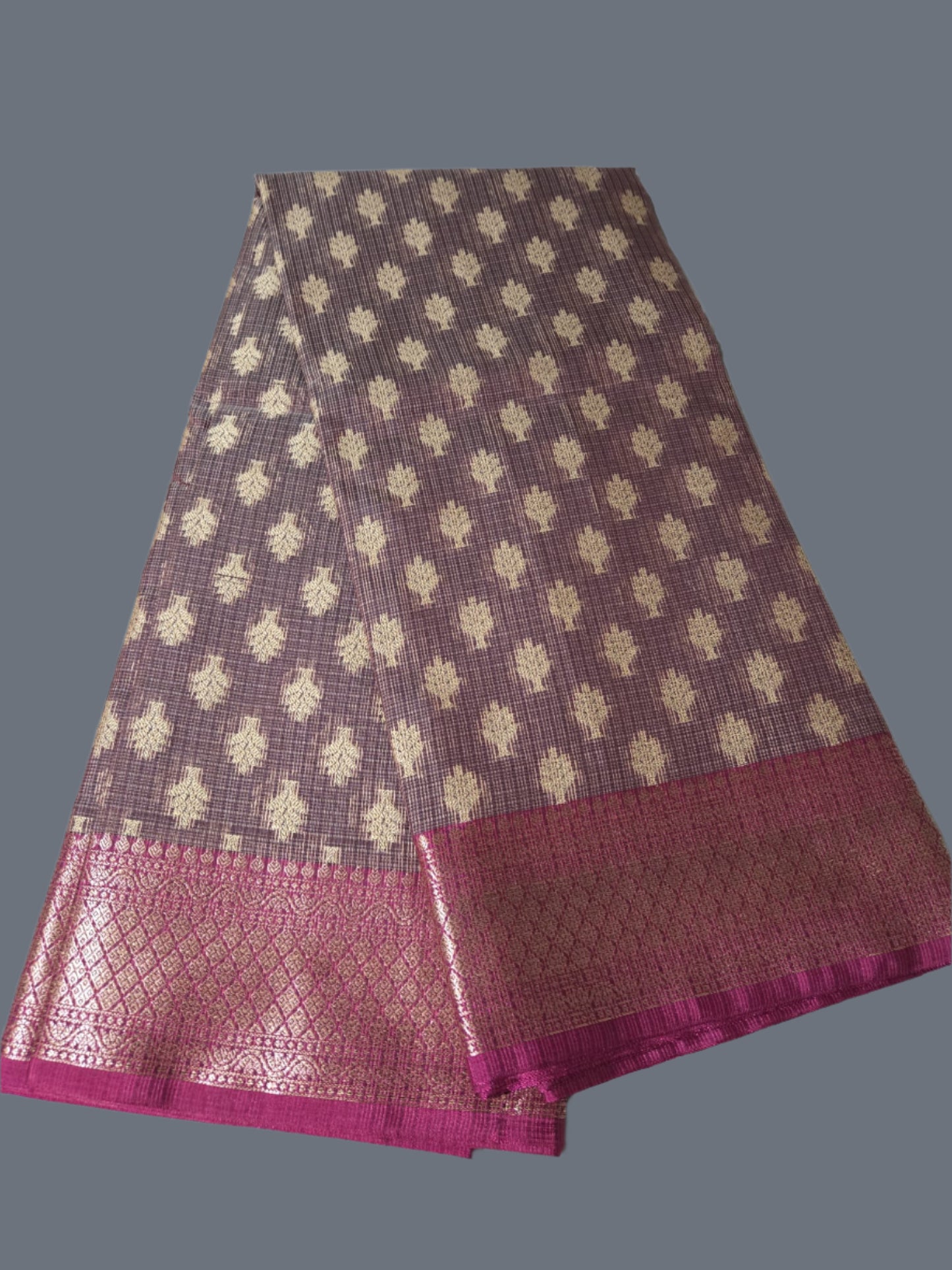 Banaras Chanderi Kota Very Soft Silk Saree | Allover Zari Buti & Zari Border | Elegant Handwoven Saree Red