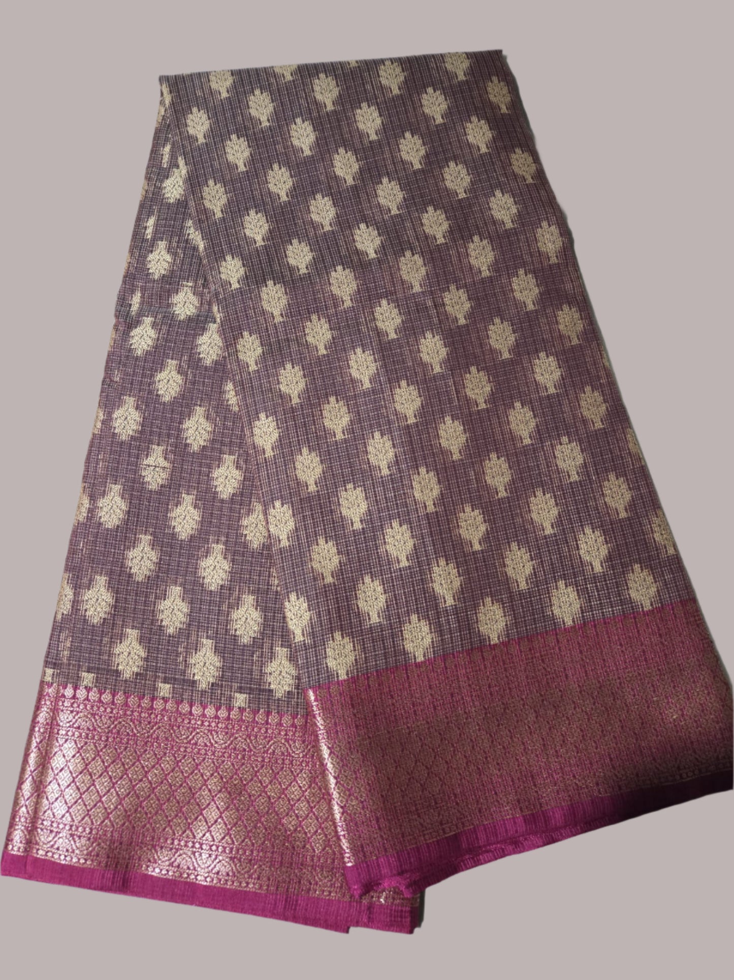Banaras Chanderi Kota Very Soft Silk Saree | Allover Zari Buti & Zari Border | Elegant Handwoven Saree Red