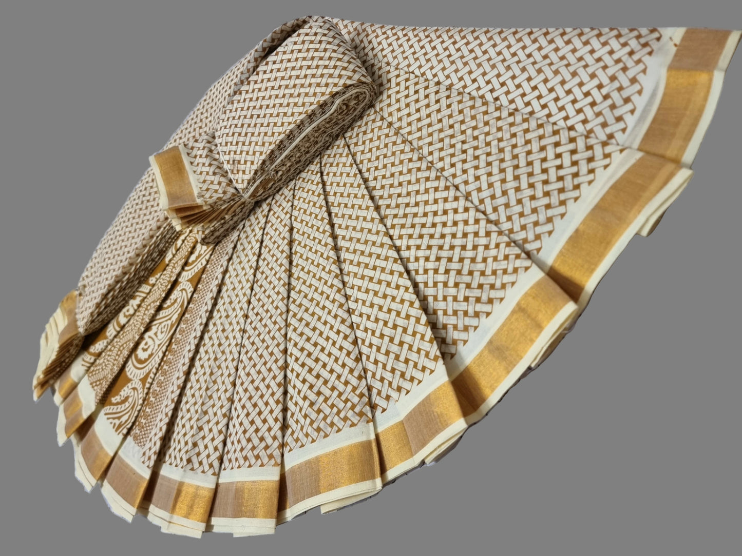Onam Special Sarees Pure Cotton Sarees Buy from USA – Buy Onam Saree Online | Block Print Saree