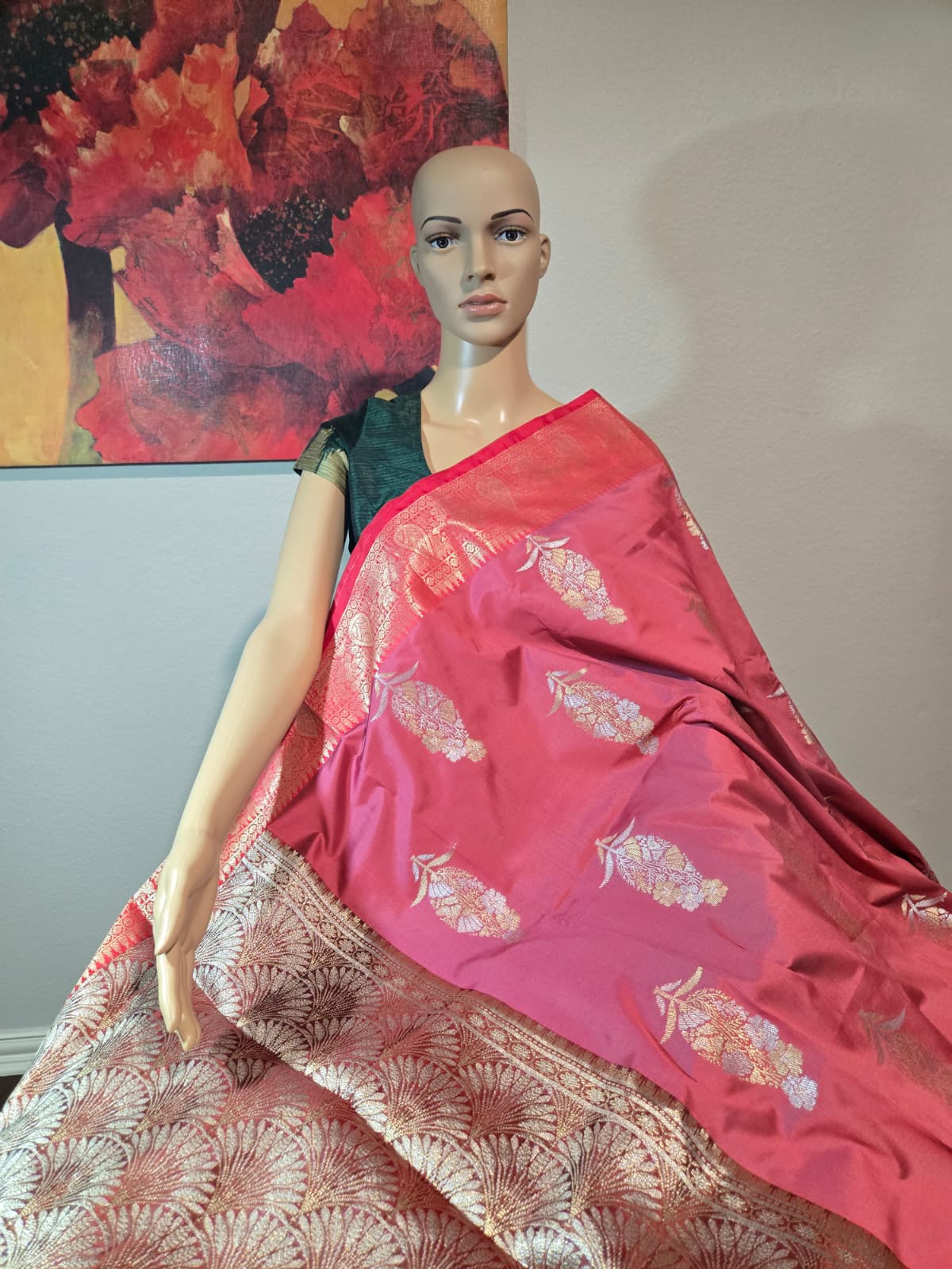 Buy Banaras Soft Silk Saree Katan Silk Saree Online USA – Wedding, Party Wear, Engagements, Festive Events Saree Pink