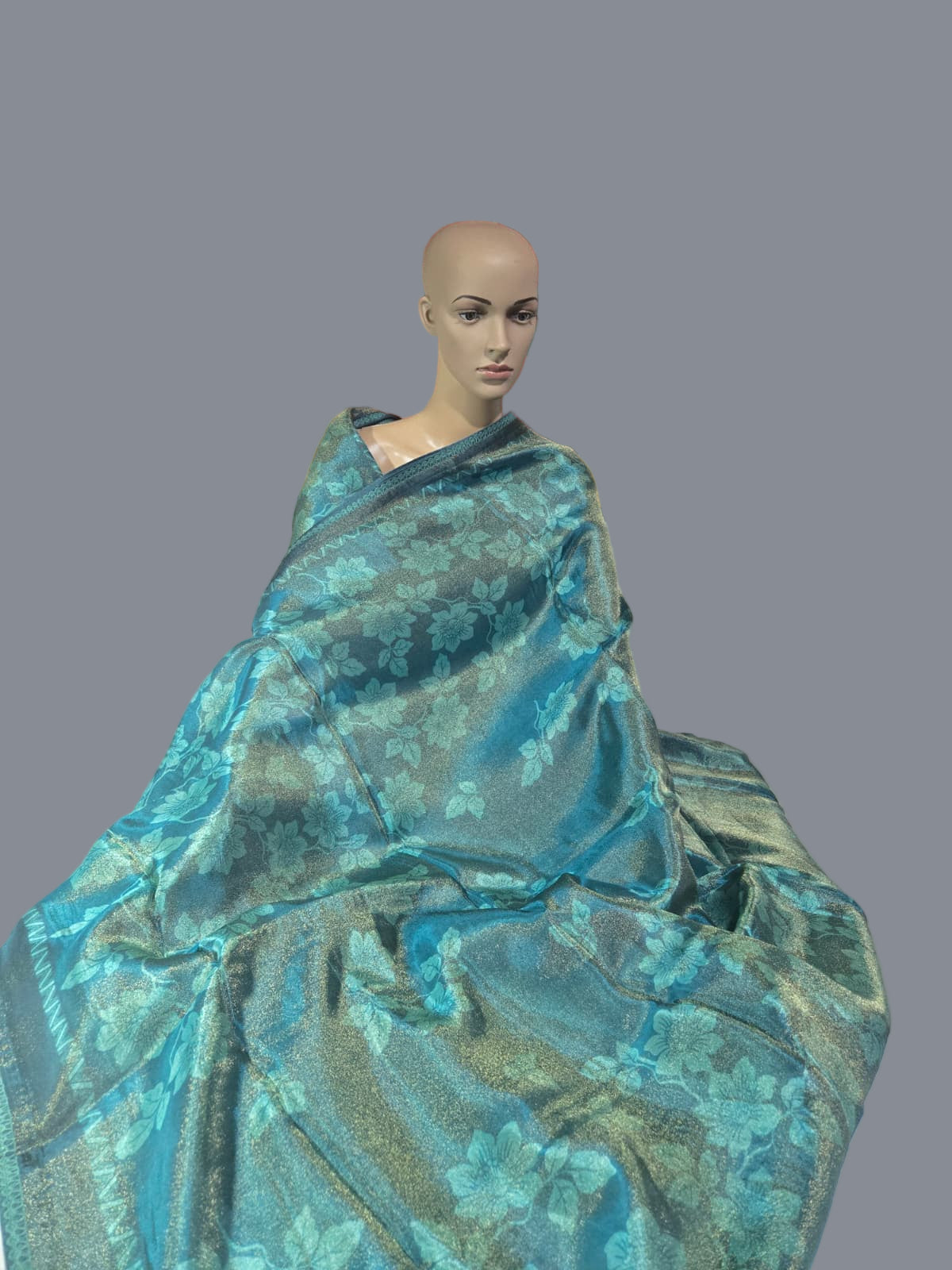 Buy Green Tissue Viscose Printed Saree Online – Buy Sarees from Texas