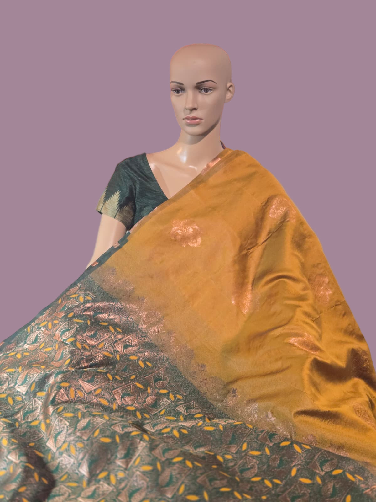 Light Weight Fancy Art Silk Yellow Silk Saree with Blouse Piece. Buy from USA