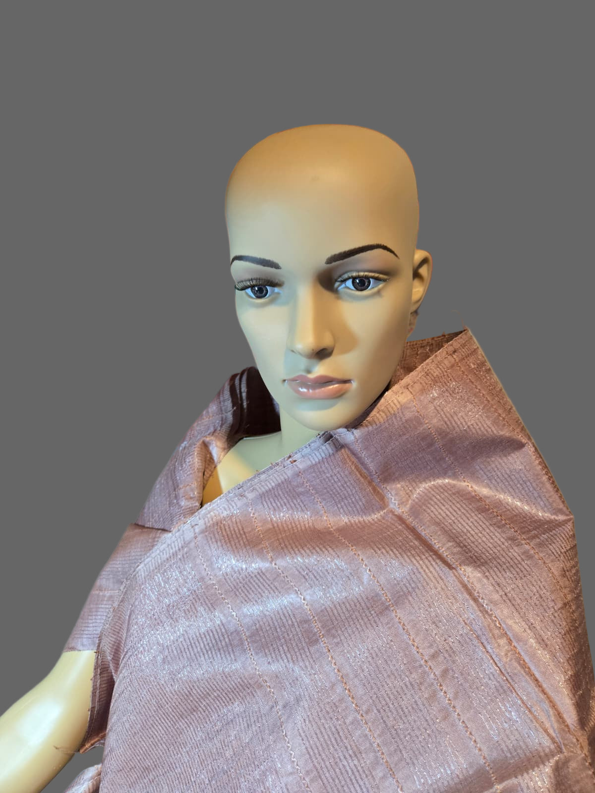 Allover Kanta Stitch  Elegant Tussar Silk Saree USA in Onion Color| Handcrafted Soft Silk Saree | Pastel Silk Saree for Wedding & Festive Wear