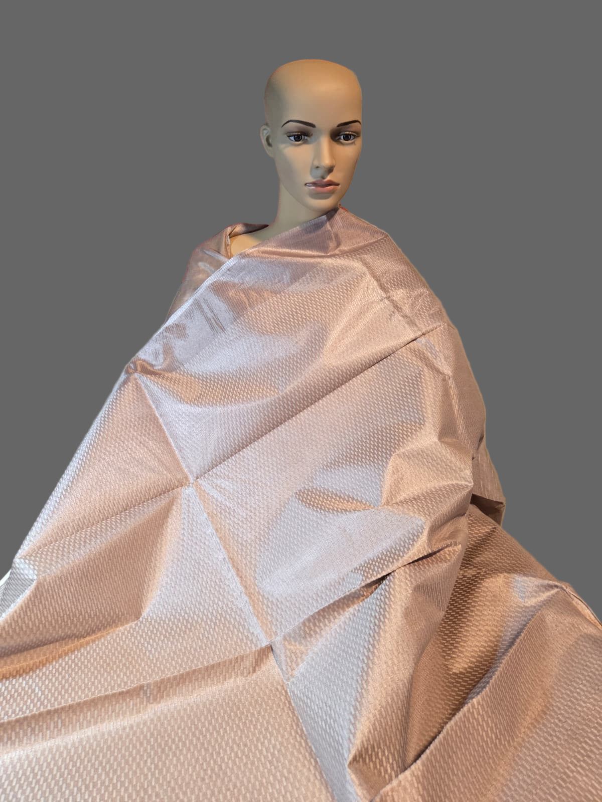 Allover Stitch Elegant Tussar Silk Saree Ship from USA in Light Lavender | Pure Tussar Silk Saree | Pastel Color Silk Saree for Wedding & Festive Wear
