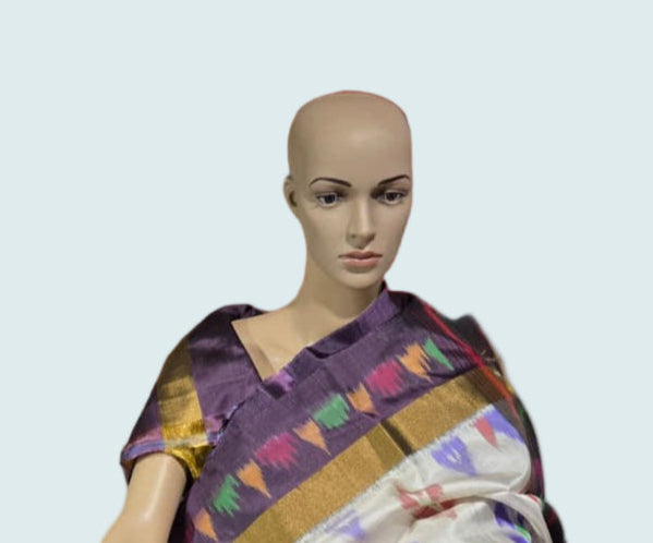 Pure Pattu Soft Silk Double Wrap Pochampalli Pure Silk Saree – Traditional Handwoven Elegance