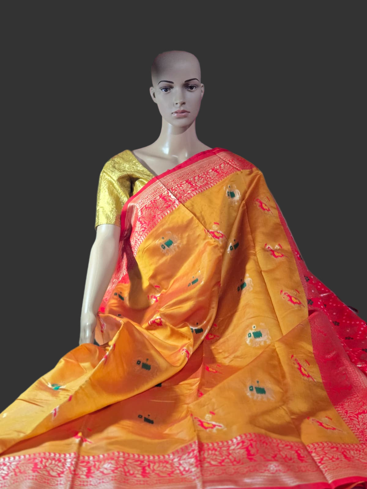 Yellow Art Silk Woven Banarasi Style Saree – Ethnic Indian Saree Online USA | Fast Shipping