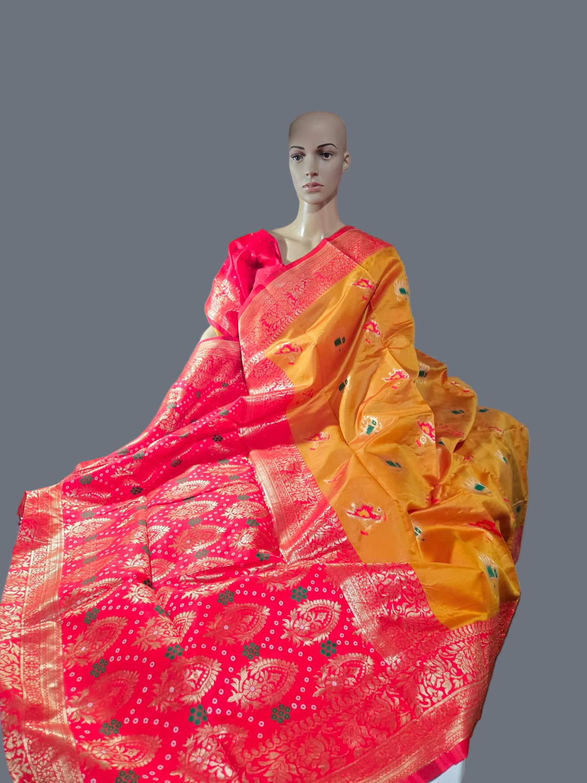 Yellow Art Silk Woven Banarasi Style Saree – Ethnic Indian Saree Online USA | Fast Shipping