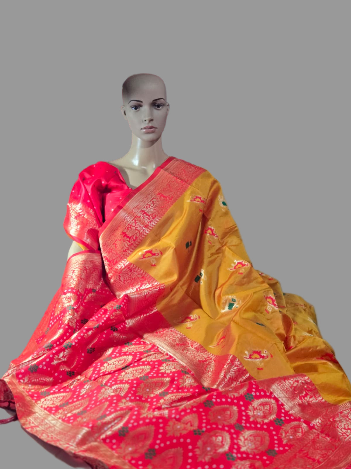 Yellow Art Silk Woven Banarasi Style Saree – Ethnic Indian Saree Online USA | Fast Shipping