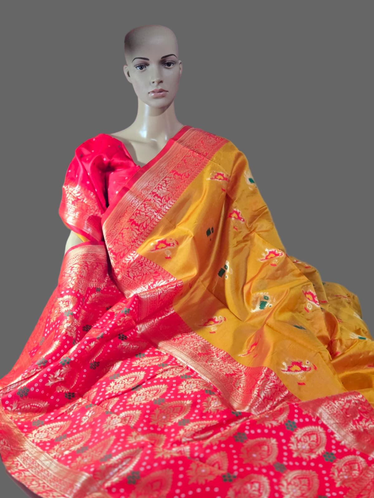 Yellow Art Silk Woven Banarasi Style Saree – Ethnic Indian Saree Online USA | Fast Shipping