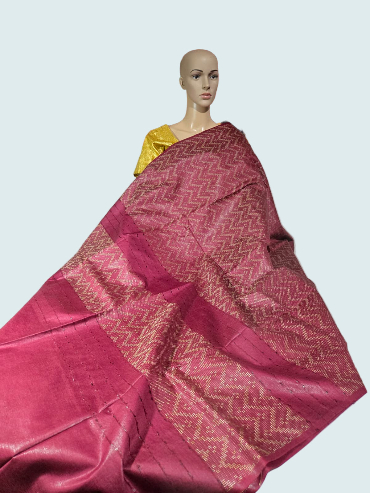 Allover Thread Work Semi Tussar Silk Saree in Maroon | Soft Silk Saree USA |Maroon Silk Saree for Wedding & Festive Wear