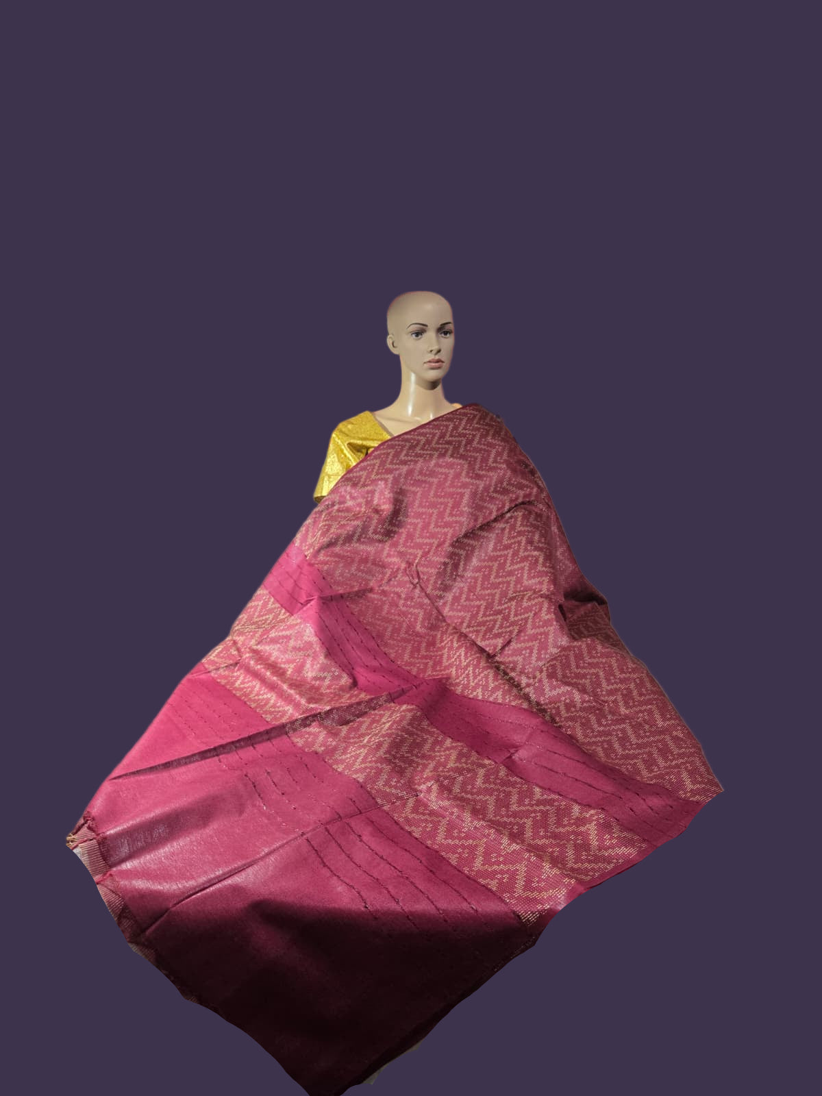 Allover Thread Work Semi Tussar Silk Saree in Maroon | Soft Silk Saree USA |Maroon Silk Saree for Wedding & Festive Wear
