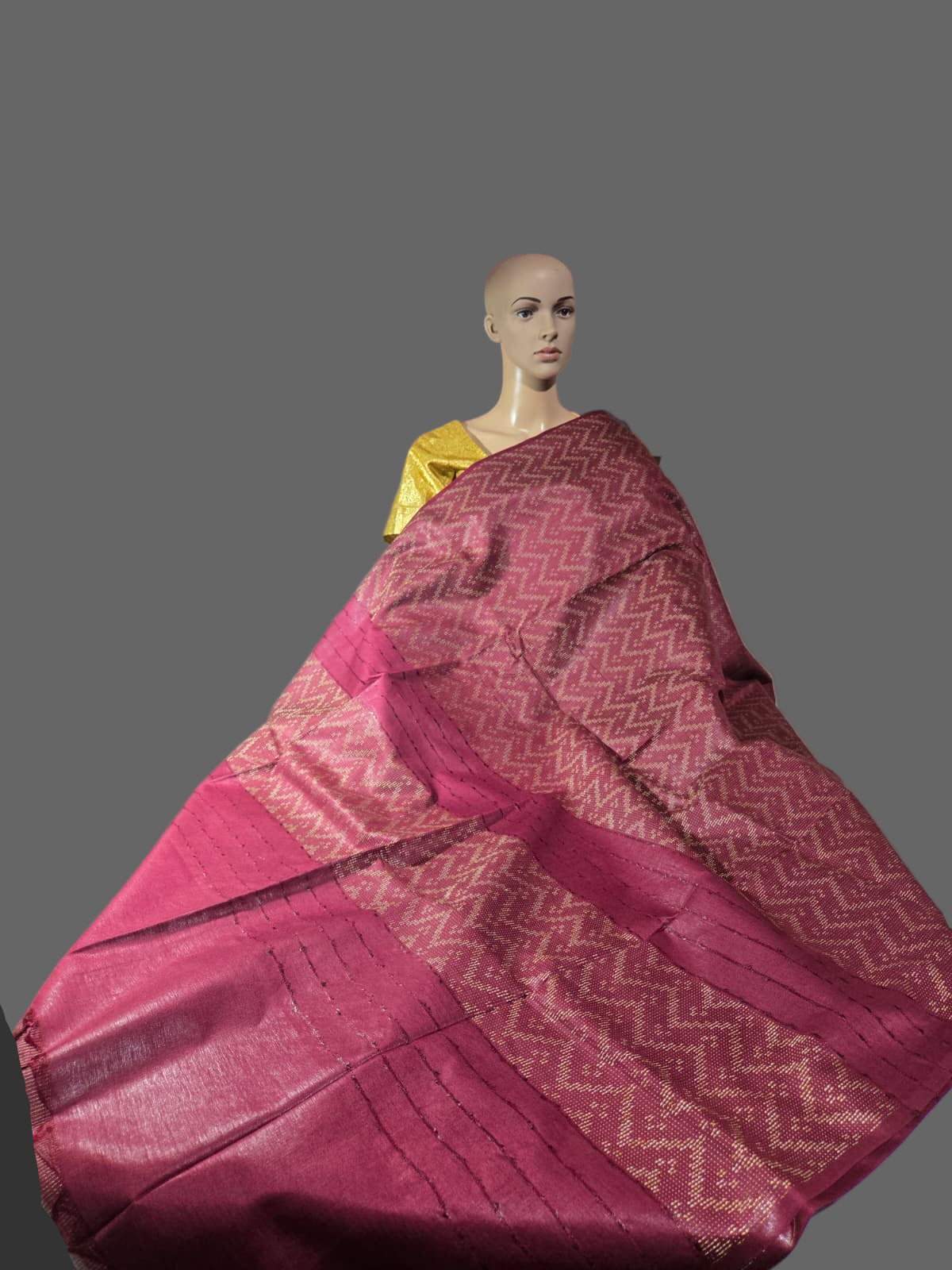 Allover Thread Work Semi Tussar Silk Saree in Maroon | Soft Silk Saree USA |Maroon Silk Saree for Wedding & Festive Wear