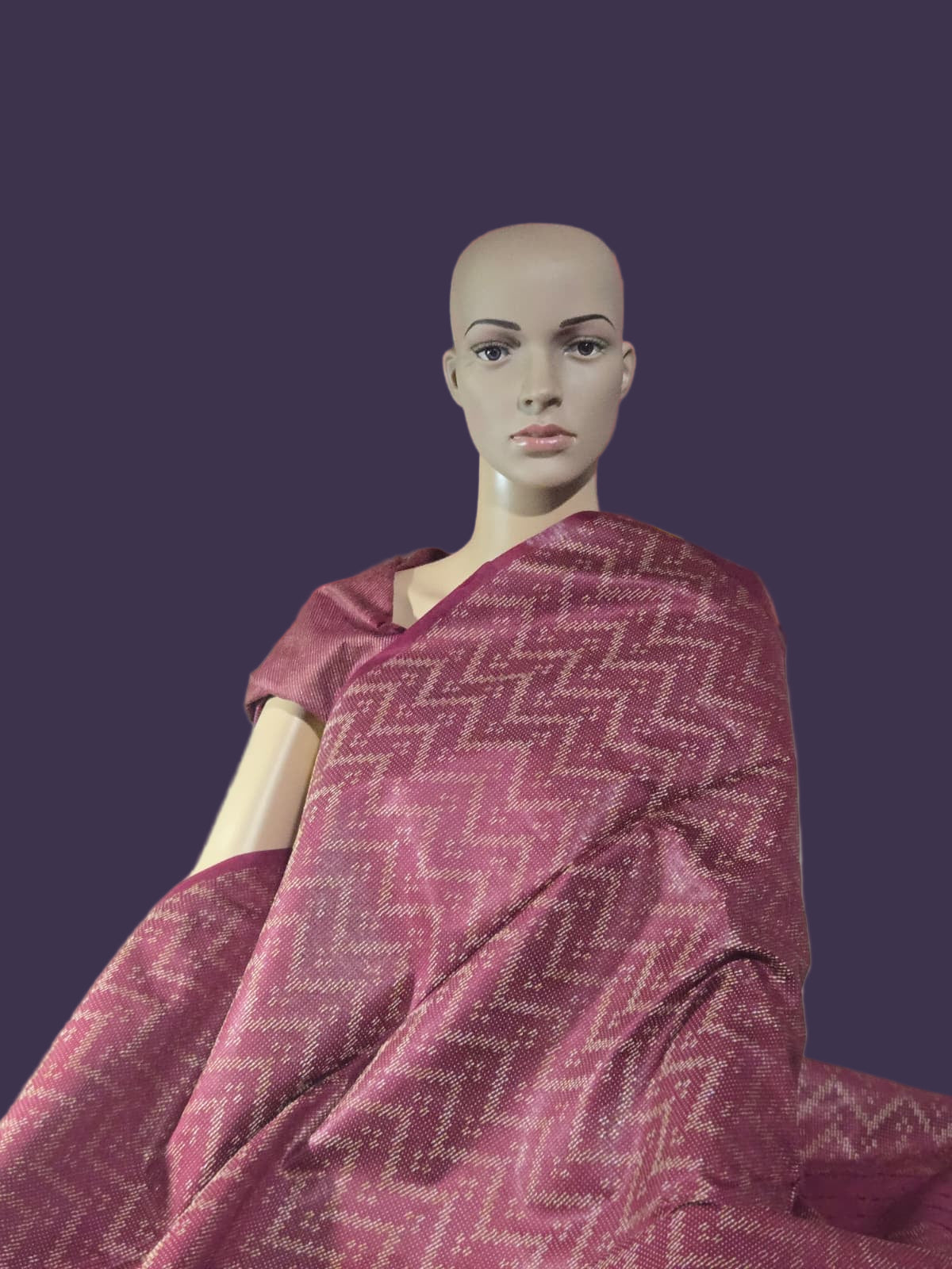 Allover Thread Work Semi Tussar Silk Saree in Maroon | Soft Silk Saree USA | Maroon Silk Saree for Wedding & Festive Wear