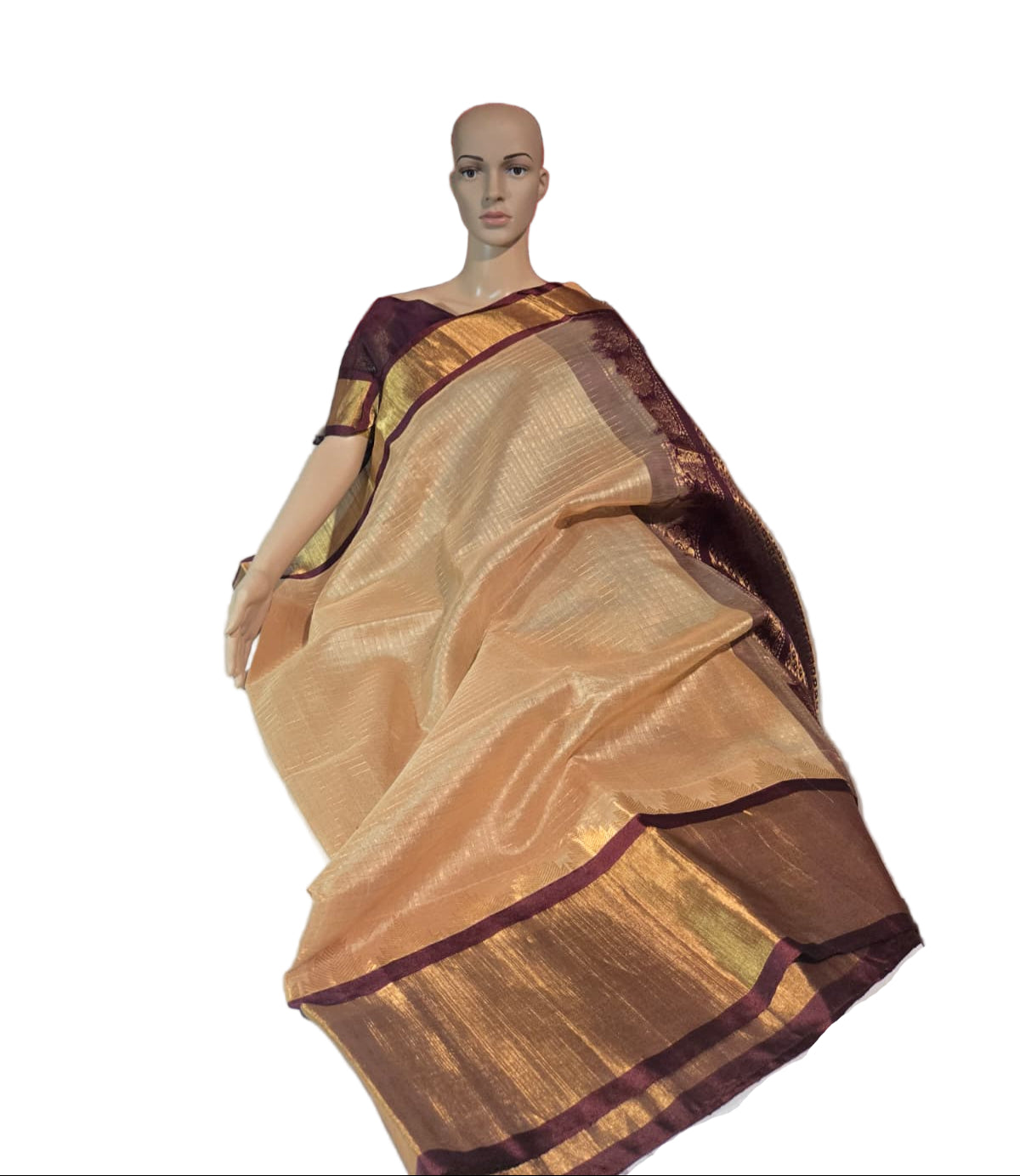 Pattu Pure Silk Handloom Saree in Cream and Red Kasavu Border – Rich Traditional Attire for Festive Occasions