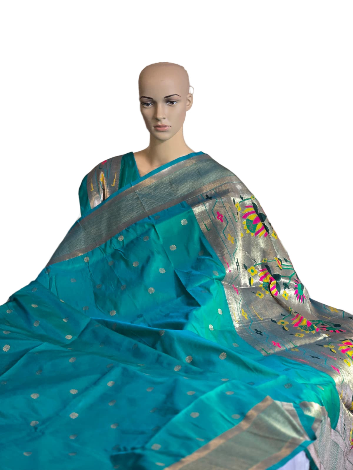 Ranisilks High Quality Paithani Silk Saree with Gold Zari Weaving & Tassel Pallu – Buy from USA