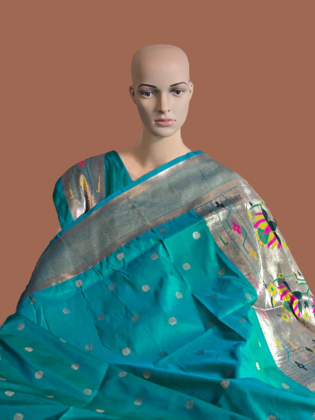 Ranisilks High Quality Paithani Silk Saree with Gold Zari Weaving & Tassel Pallu – Buy from USA