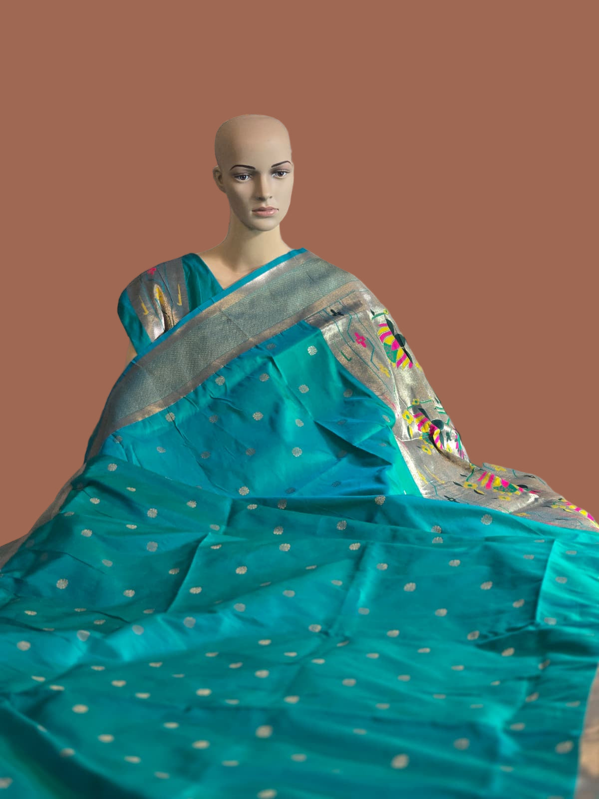 Ranisilks High Quality Paithani Silk Saree with Gold Zari Weaving & Tassel Pallu – Buy from USA