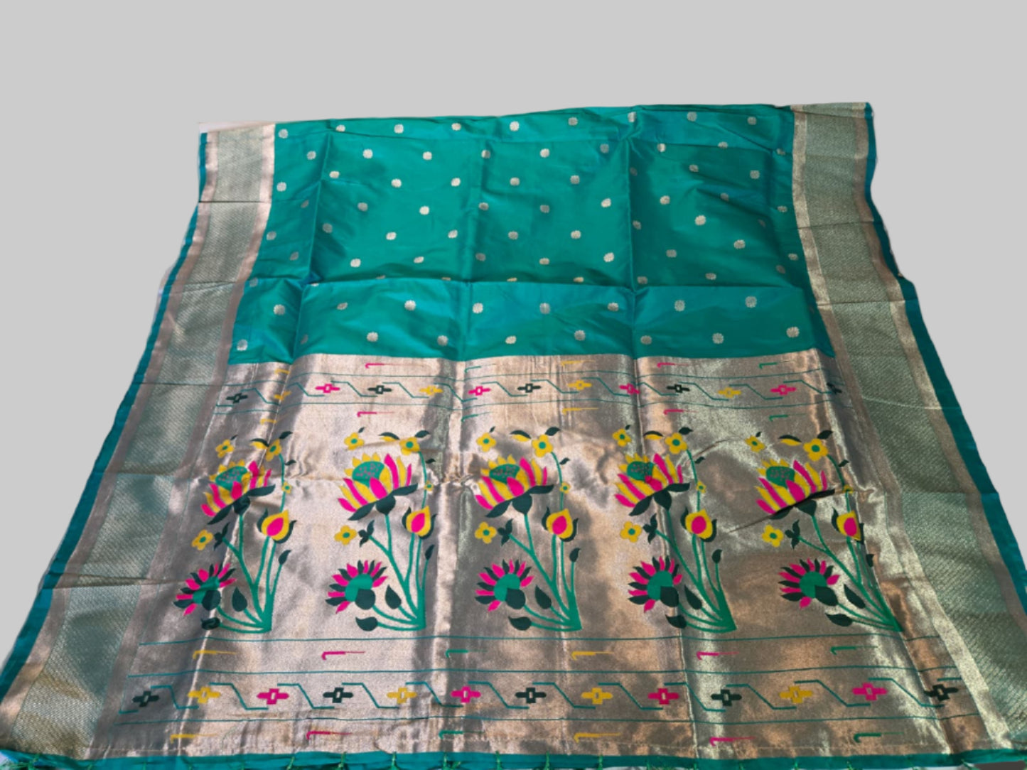 Ranisilks High Quality Paithani Silk Saree with Gold Zari Weaving & Tassel Pallu – Buy from USA