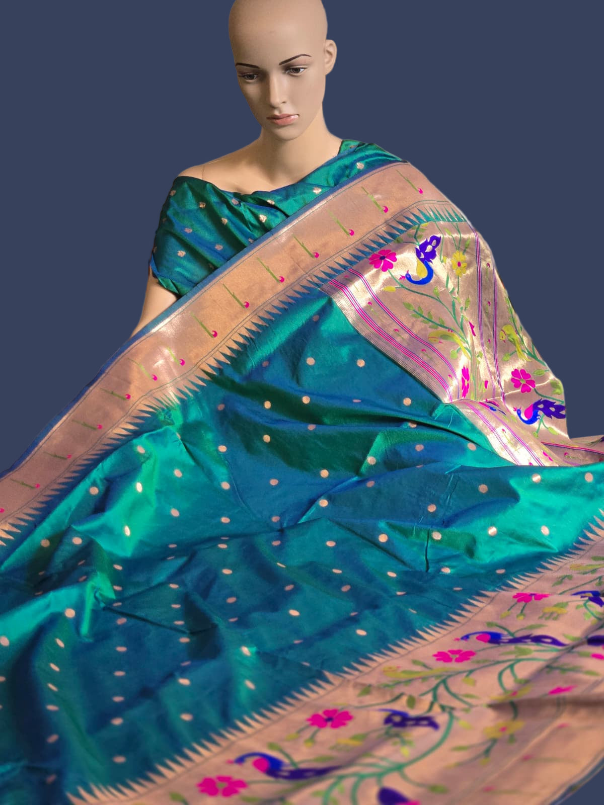 Exclusive Kanjeevaram Paithani Silk Saree Buy from USA