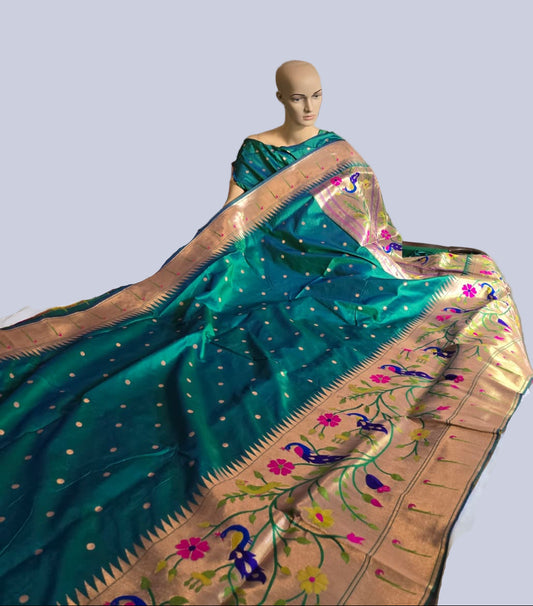 Exclusive Kanjeevaram Paithani Silk Saree Buy from USA
