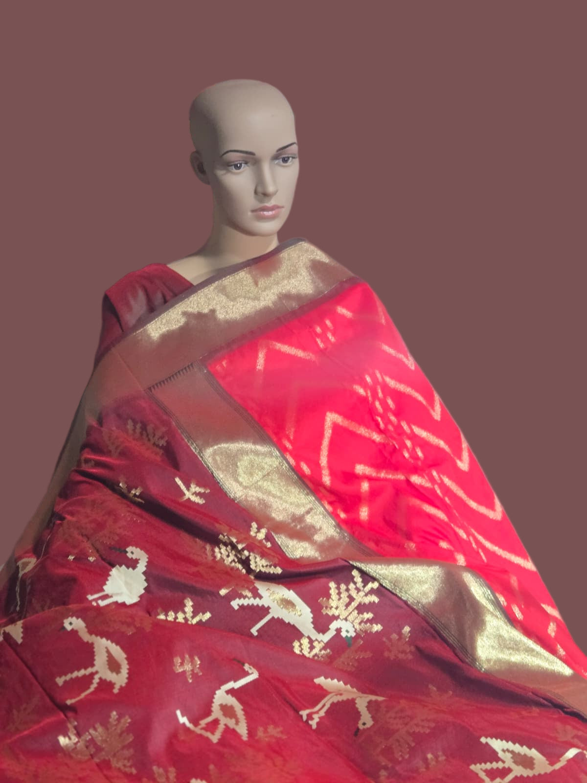 Soft Silk Saree Zari Design Weaving Pallu – Ships from USA – Traditional Silk Saree for Weddings & Festivals- Red Saree