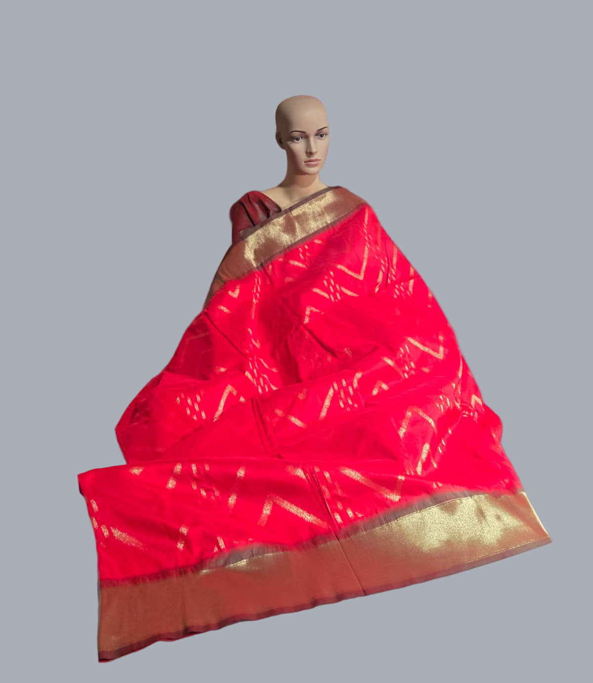 Soft Silk Saree Zari Design Weaving Pallu – Ships from USA – Traditional Silk Saree for Weddings & Festivals- Red Saree