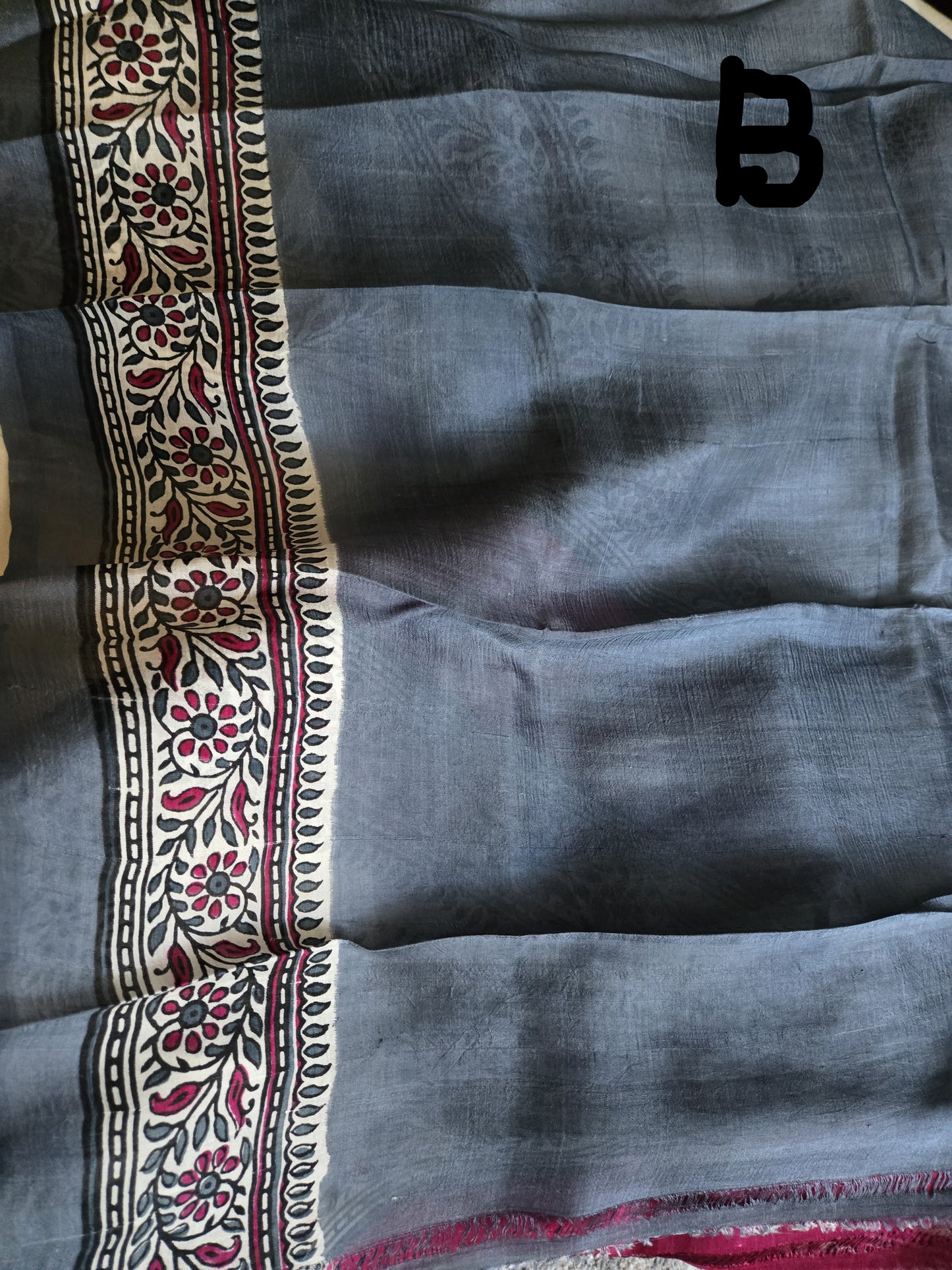 Pure Jari Tussar Handloom Silk Saree white
