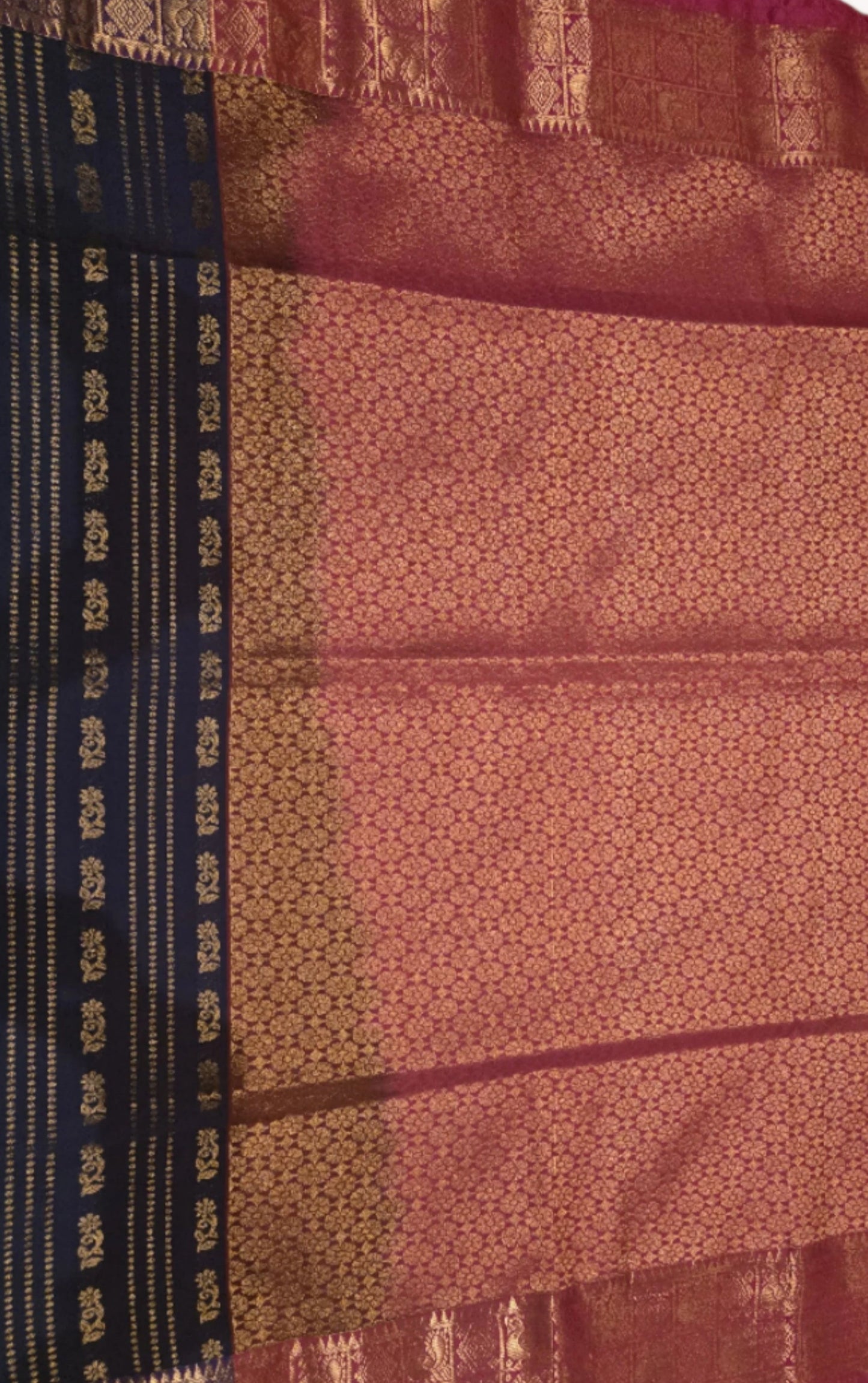Elegant Semi Soft Silk Saree | Buttis Work & Contrast Pallu Online