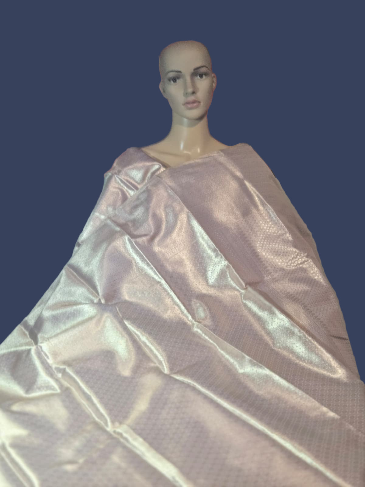 Premium  Pure Tissue Brocade Saree in Bridal Grey with Zari Work & Matching Pallu | Soft Silk Saree  USA