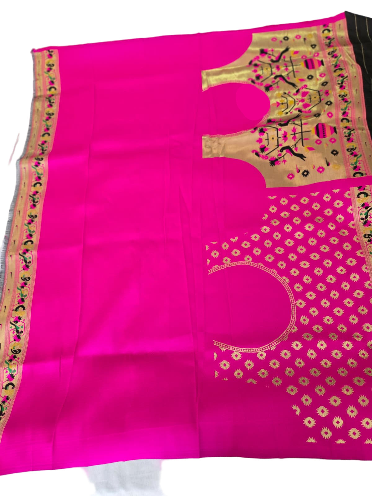 Kanchivaram Patola Pethani Silk Saree with Original Zari & Minakari Border – Buy from USA