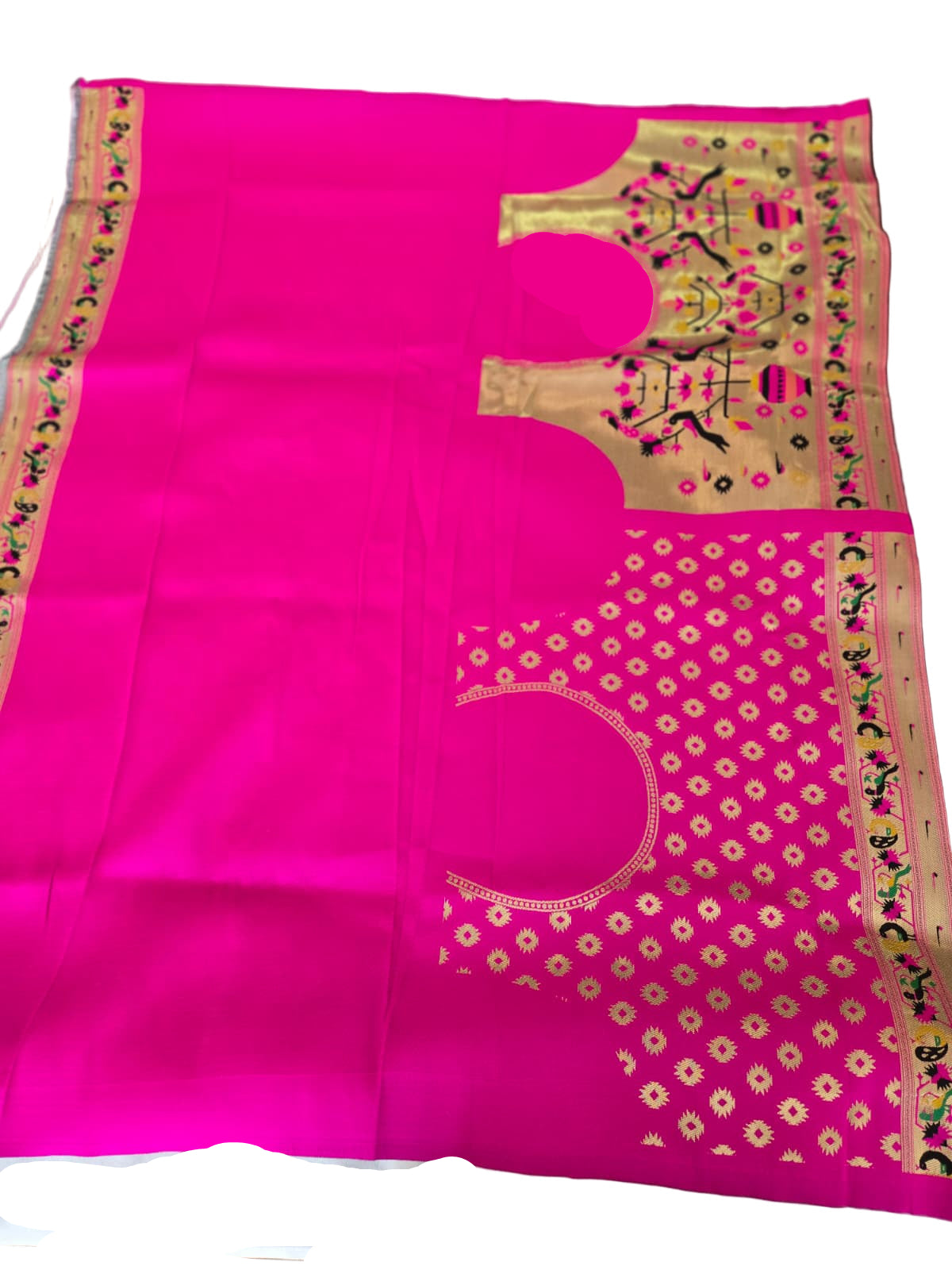 Kanchivaram Patola Pethani Silk Saree with Original Zari & Minakari Border – Buy from USA