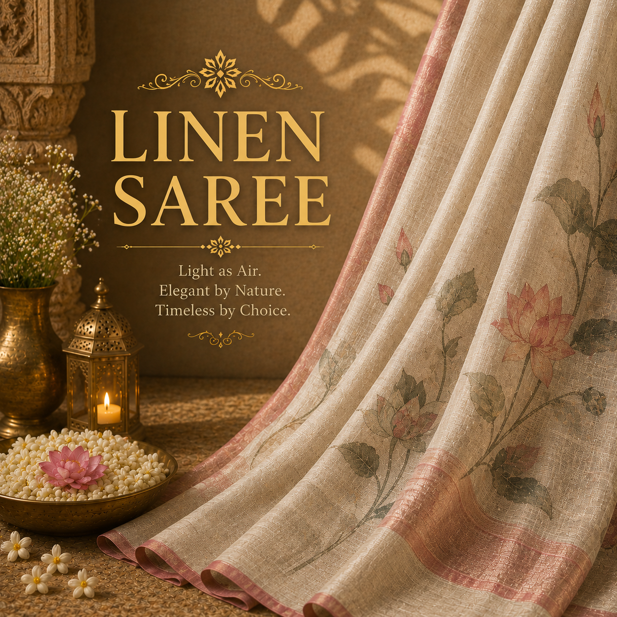 Linen Saree