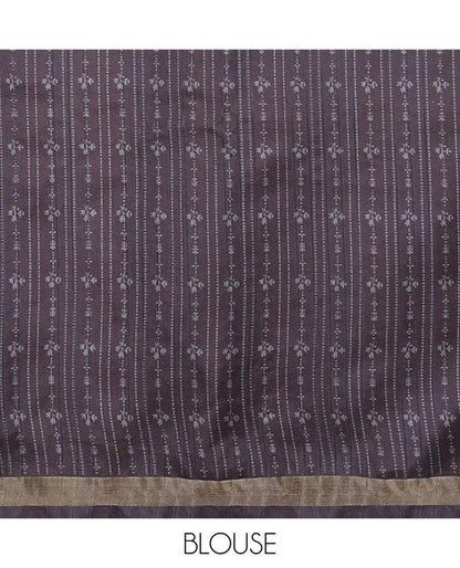 Katan Silk Saree with Small Buttas Magenta Color, Contrast Bentex Border & Rich Woven Pallu – Printed Blouse