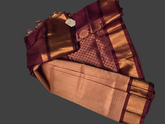 Kuppadam Pattu Pure Silk Handloom Saree in Creame and Red Kasavu Border – Rich Traditional Attire for Festive Occasions from Soft Silk Saree