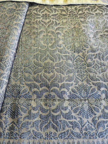 Light Grey Soft Georgette Banarasi Silk Saree beautiful work all over body