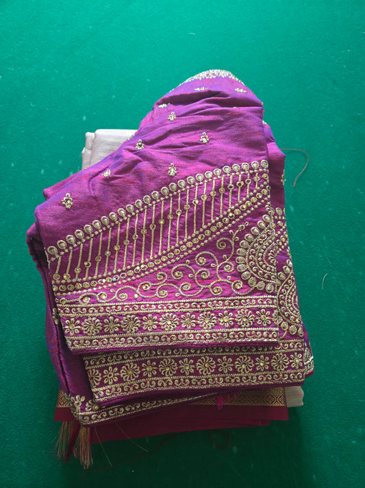 Premium Kanjeepuram Soft Silk  Saree  Online USA– Traditional South Indian Sarees from USA with Stitched Blouse