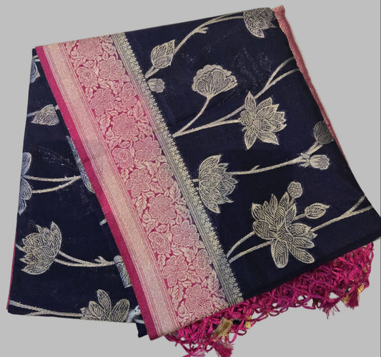 Soft Silk Sarees USA| Elegant Resham Semi Silk Saree with Running Blouse – Lightweight & Graceful Drape