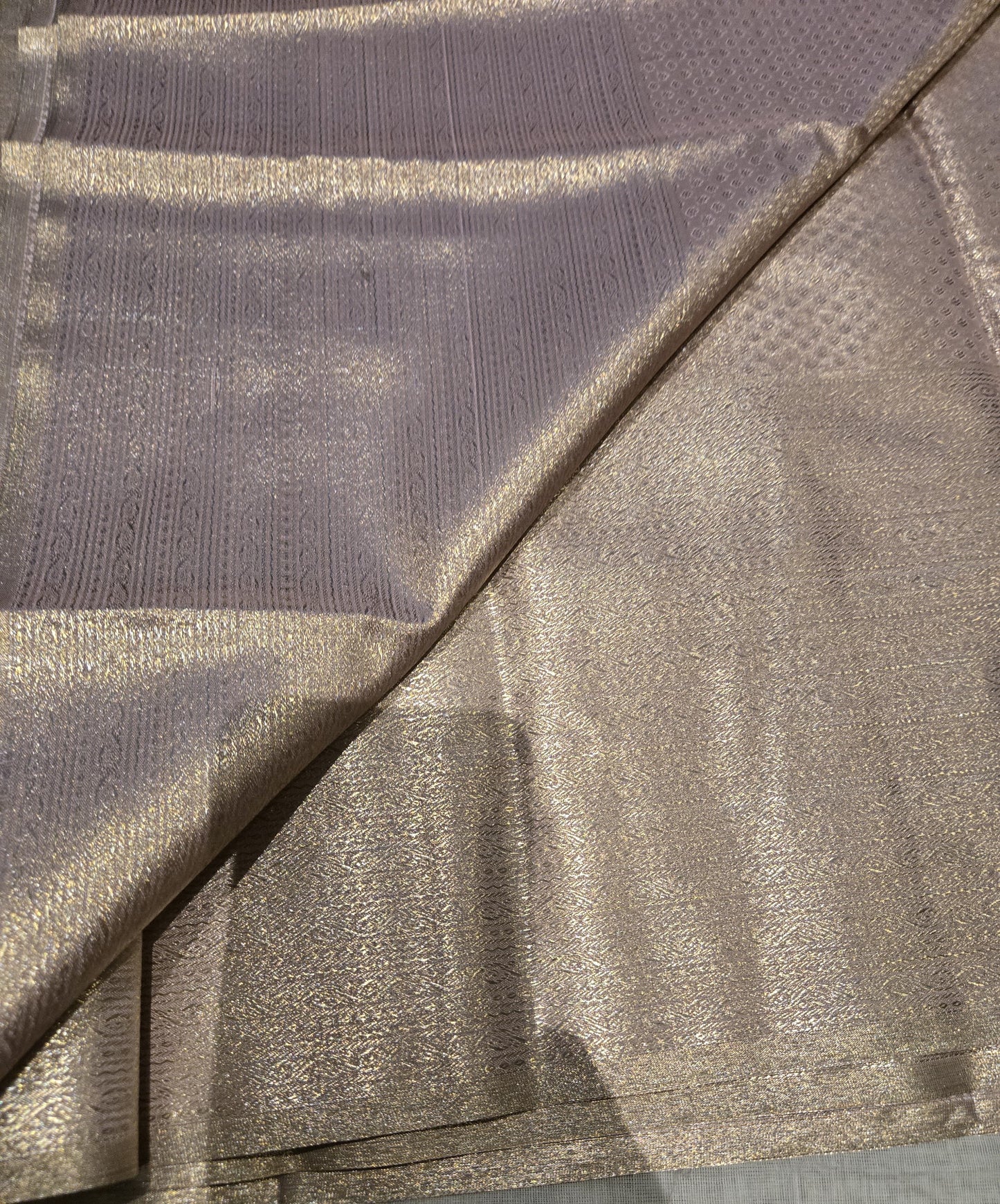 Premium Tissue Brocade Saree in Bridal Grey with Zari Work & Matching Pallu | Soft Silk Saree  USA