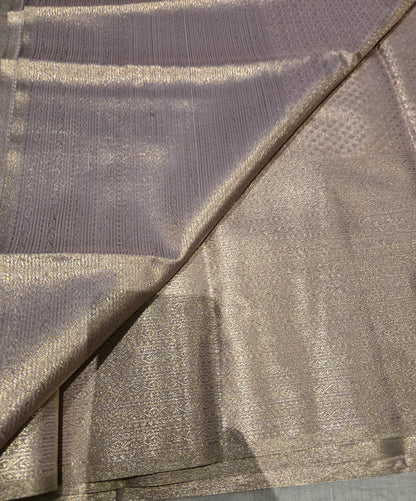 Premium Tissue Brocade Saree in Bridal Grey with Zari Work & Matching Pallu | Soft Silk Saree  USA