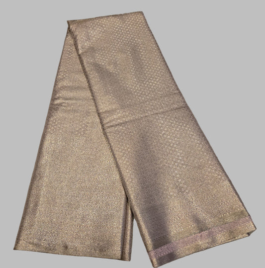 Premium Tissue Brocade Saree in Bridal Grey with Zari Work & Matching Pallu | Soft Silk Saree  USA